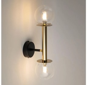 Lampă de perete DAISY 2xG9/12W/230V auriu/negru/transparent