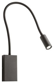 Lampă LED de perete Redo 01-2755 WALLIE LED/3W/230V USB CRI 90 negru