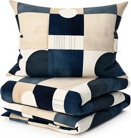 Set lenjerie de pat din polybumbac SOMVORA POLY colorata + husa de perna 50 x 70 cm GRATUIT