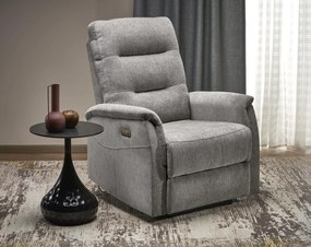 Fotoliu recliner Jamal stofa gri H105 cm