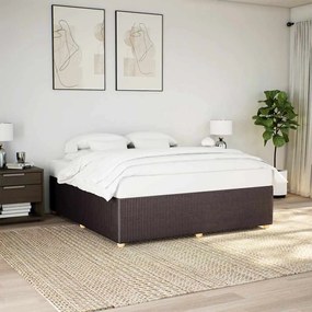 vidaXL Cadru de pat fără saltea, maro închis, 180x200 cm, textil