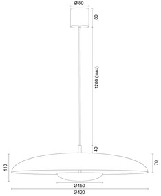 Lustra suspendata LED BOLTON 8870 teracota