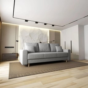Canapea extensibilă dumonde cu ladă de depozitare si sezut confortabil din spuma high-density, Kronos Euphoria Dove 210x100 cm