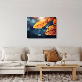 Tablou pe sticlă - Textura frunzelor (70x50 cm)