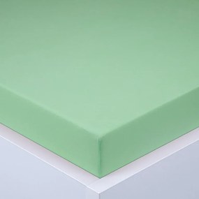 Cearşaf cu elastic jersey EXCLUSIVE verde deschis set 2 buc 90 x 200 cm