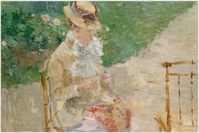 Tablou - Berthe Morisot, Young Woman Knitting, reproducere (90x60 cm)