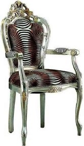 Scaun lemn masiv clasic Duchess cu Spătar Tapițat, 57 × 58 × 107 cm - Nuc
