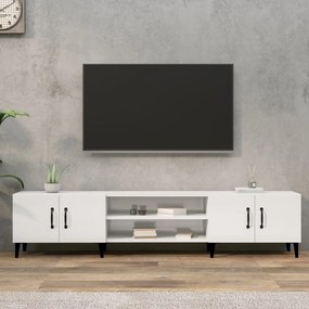 816266 vidaXL Comodă TV, alb extralucios, 180x31,5x40 cm, lemn prelucrat