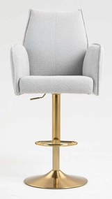 HR280W Scaun Gri Boucle cu Bază Aurie