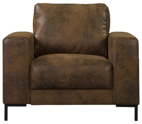 Fotoliu maro cu tapițerie din imitație de piele Lofty Lilly – Miuform