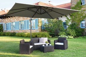 Umbrelă de grădină Siena 3x4m Garden Point gri