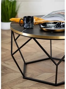 Măsuță de cafea DIAMOND 40x70 cm negru/auriu