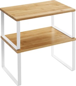 Set de organizatoare din bambus CEZAR, 2 piese, maro/albă SongmicsHome