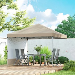 Pavilion Outsunny 3x3m, Impermeabil pentru Grădină și Petreceri în Aer Liber, Bej | Aosom Romania