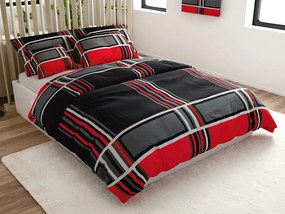 Lenjerie de pat din bumbac KARO BLEND rosu Dimensiune lenjerie de pat: 70 x 90 cm | 140 x 200 cm