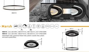 Lustra LED CCT cu telecomanda si inaltime reglabila MARSH