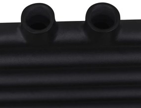 Radiator baie port-prosop incalzire centrala, drept, negru, 600x764 mm 1, Negru, 600 x 764 mm, Drept