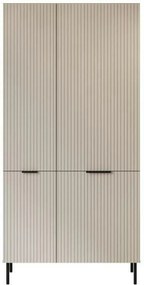 Dulap ALMERA TYP5, nuc/casmir, PAL laminat, cu 2 usi, 90x52x185 cm