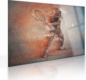 Tablou pe sticlă - Jucător de tenis (70x50 cm)