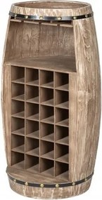 Butoi suport pentru sticle si pahare de vin Bodega 97cm natur