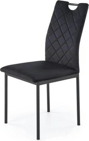Scaun K577, negru - HLR 66, stofa catifelata/otel, 43x53x93 cm