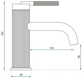 Baterie lavoar Rea Argon auriu Auriu Low