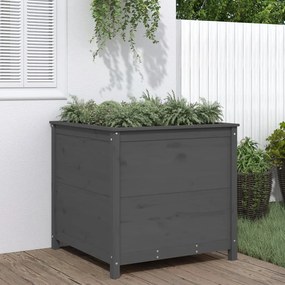 vidaXL Jardinieră de grădină, gri, 82,5x82,5x78 cm, lemn masiv de pin