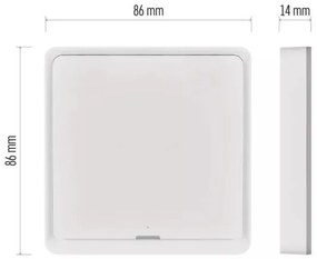 Comutator cu 1 buton GoSmart Tuya alb