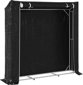 vidaXL Suport pentru lemne de foc cu capac de ploaie Oțel galvanizat