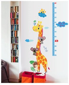 Autocolant pentru copii de tip metru pentru ușă/pentru perete 60x120 cm Giraffe &amp; Koalas – Ambiance