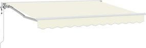 vidaXL Cort electric retractabil Crem 3 x 2,5 m