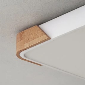 Brilagi - Corp de iluminat dimabil PILANA LED/48W/230V, stejar/alb, 42x42 cm + telecomandă