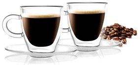 Set 2 cești cu perete dublu Vialli Design Amo Espresso, 50 ml