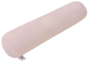 Perna cilindrica din in roz prafuit DUSTY PINK 14 x 55 cm