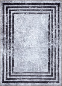 MIRO 51325.805 covor lavabil Geometric, linii anti-alunecare - gri - SECUNDAR-COTATI PRODUSUL