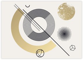 Tablou pe sticlă - Forme geometrice N⁰2 (70x50 cm)