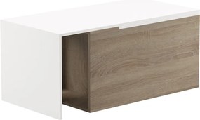 Masuta Cafea Extensibila  Alien, PAL Finisaj Stejar Sonoma-Alb 100-160x50x45 Cm