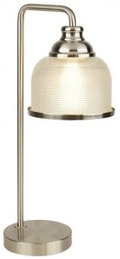 Veioza / Lampa de masa design clasic Bistro II argintiu satin EU1351-1SS SRT