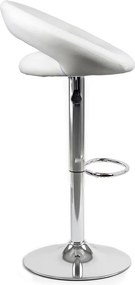 Scaun de bar din piele ecologică cu bază metalică ABS 151 alb