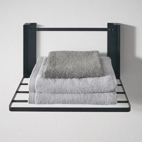 Raft pentru baie negru mat de montat pe perete din oțel Tower – YAMAZAKI