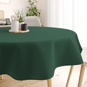 Goldea față de masă 100% bumbac verde închis - rotundă Ø 160 cm