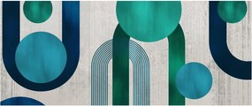 Tablou - Linii și forme circulare (120x50 cm)