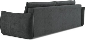 Canapea gri închis extensibilă cu tapițerie din chenille 230 cm Leila – Makamii