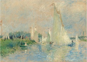 Tablou pe sticlă - Auguste Renoir, Regatta at Argenteuil, reproducere (70x50 cm)