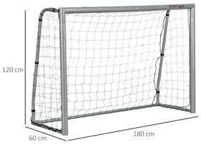 SPORTNOW Poarta de fotbal 6ft x 2ft, Plasa de fotbal pentru gradina cu tarusi de sol, montare rapida si simpla, Poarta pentru antrenament