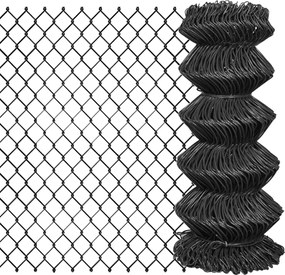 vidaXL Gard plasă de sârmă, gri, 25 x 0,8 m, oțel