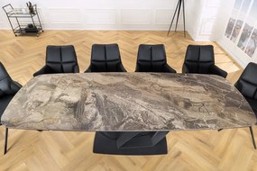 Masa Extensibila cu Blat Ceramic, Taupe, PAPILLON 180-220-260cm