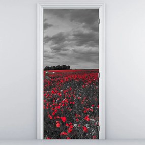 Fototapet pentru ușă - Maci (95x205cm)