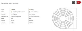 Aplica LED design modern decorativ NESTOR TOP 20 bk
