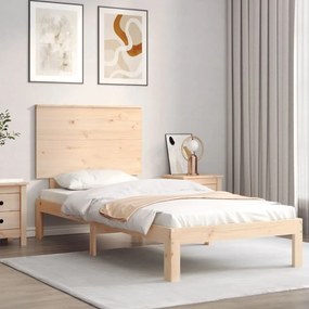 3193621 vidaXL Cadru de pat cu tăblie Small Single, lemn masiv